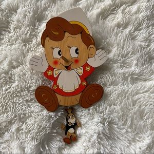 Bartolucci Hanging Italy Pinocchio & Jiminy Cricket Music Box